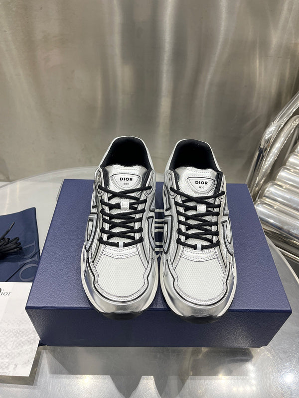 Sneaker Dior B30 métallisé argenté - Ma boutique