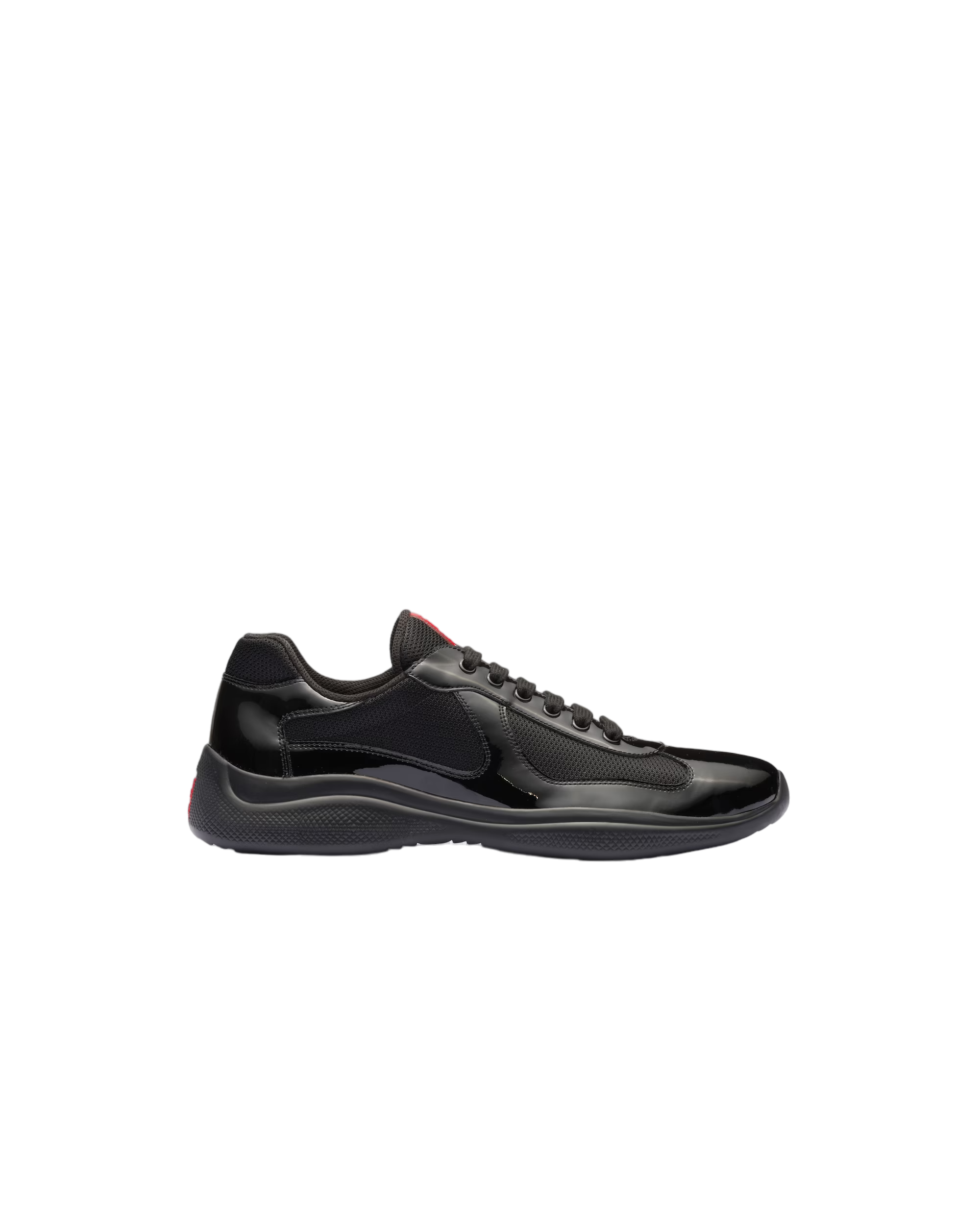 Sneakers Prada America’s Cup Noir en cuir verni et tissu technique - Ma boutique