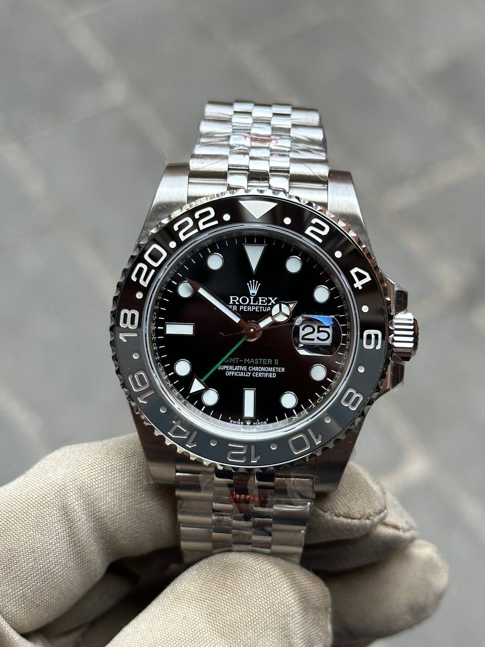 Rolex GMT-Master II 40 mm, Acier Oystersteel, M126710GRNR-0003